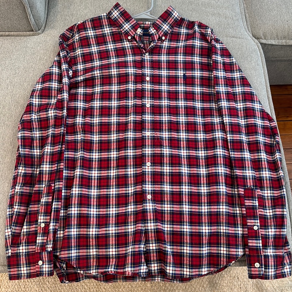 Plaid, Ralph Lauren button-down size XL
